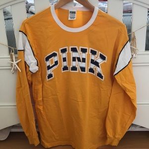 NEW VS Pink long sleeve yellow
